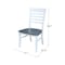 International Concepts Set of 2 Cosmo Roma Chairs, White/Heather gray C05-310P - alternate 6